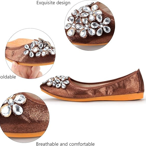 Błyszczące Baleriny z Cyrkoniami - Elegancja i Komfort - vivano - warszawa