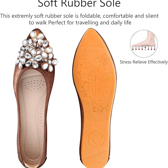 Błyszczące Baleriny z Cyrkoniami - Elegancja i Komfort - vivano - warszawa