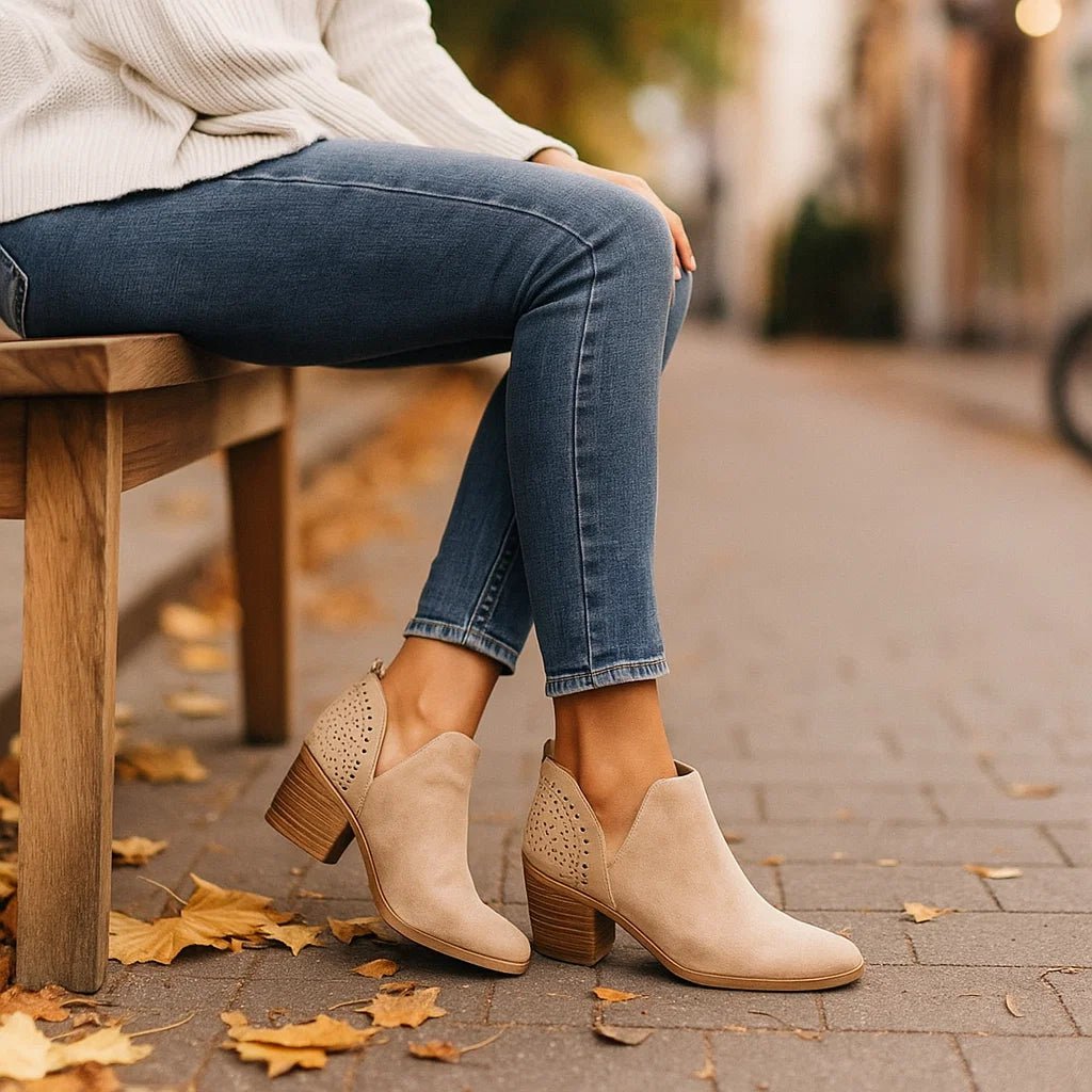 Botki Damskie na Kostkę z Krzyżowym Designem - vivano - warszawa