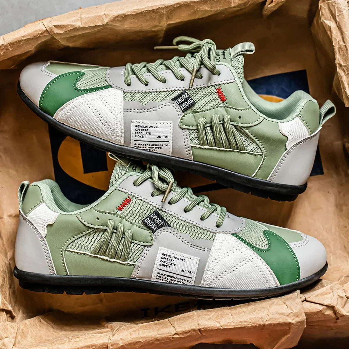Sneakersy Sportowe | Kolorowe Bloki, Oddychające | Lekkie