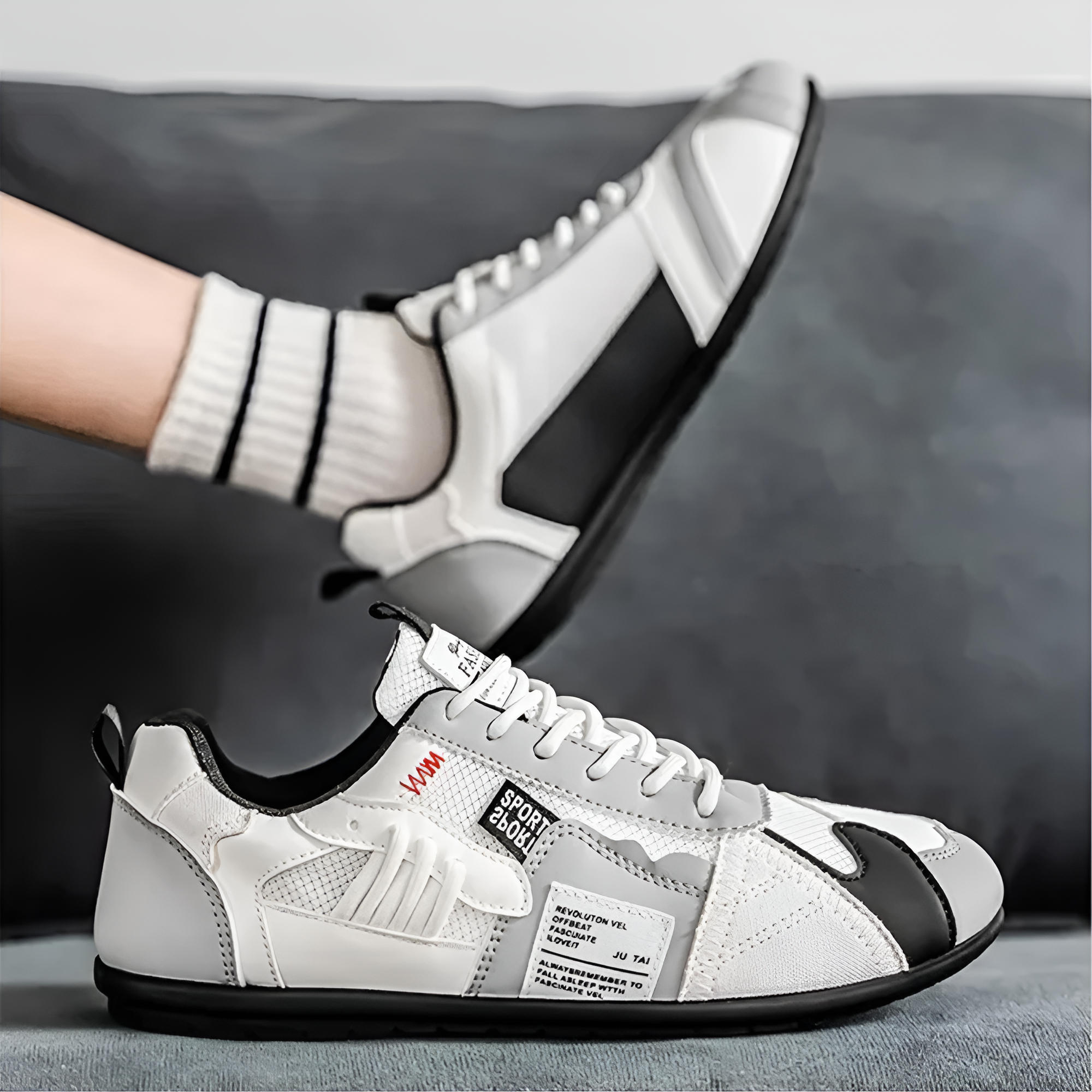 Sneakersy Sportowe | Kolorowe Bloki, Oddychające | Lekkie
