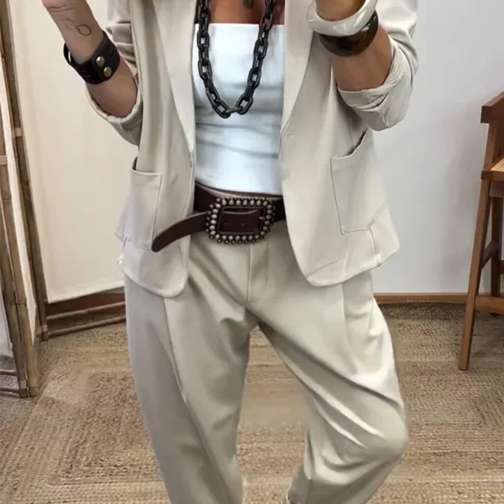 Garnitur Żakiet Spodnie | Beż, Czarny, Szary | Tailor Casual