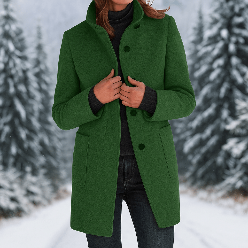 Camille - Elegancki płaszcz damski - Wysoki kołnierz - Stylowe ciepło - vivano - warszawa