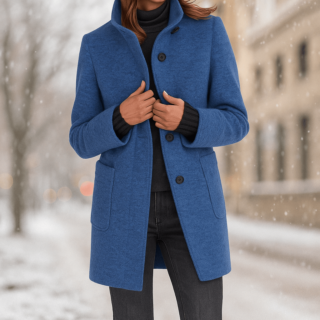 Camille - Elegancki płaszcz damski - Wysoki kołnierz - Stylowe ciepło - vivano - warszawa
