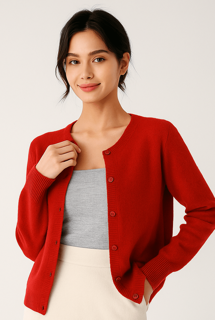 Cardigan Damski - Komfortowy - Stylowy - Jednokolorowy - Elegancki - vivano - warszawa