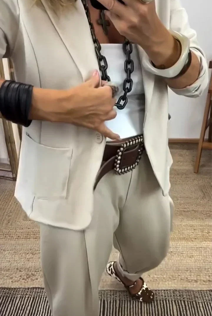 Garnitur Żakiet Spodnie | Beż, Czarny, Szary | Tailor Casual