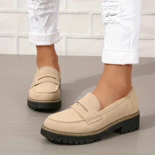 Loafersy damskie ortopedyczne | Wsparcie łuku stopy, podeszwa traktorowa