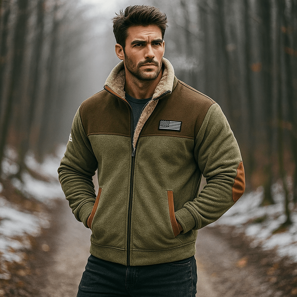 Ciepła Kurtka Polarowa Męska - Podszewka z Miękkiego Futra - vivano - warszawa