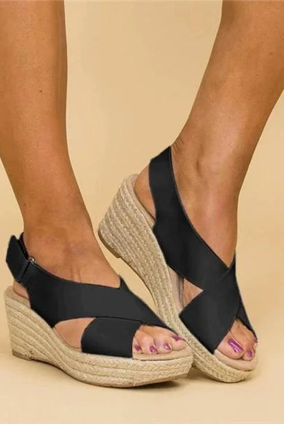 Espadryle Ortopedyczne Damskie | Klinowy Obcas, Wygoda Codziennego Noszenia