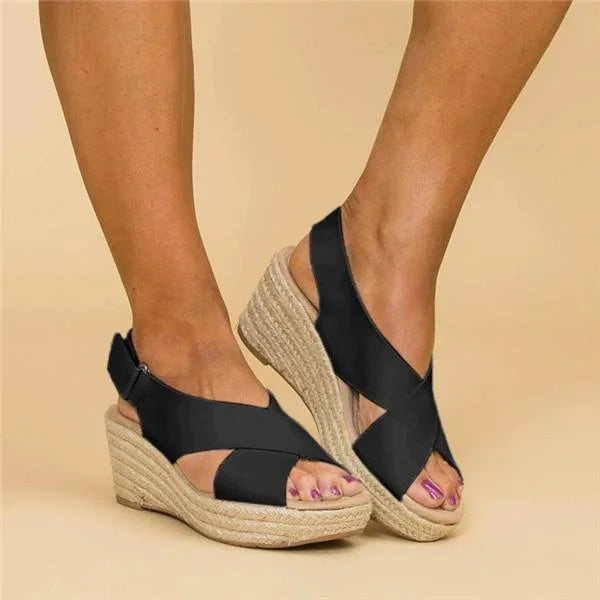 Espadryle Ortopedyczne Damskie | Klinowy Obcas, Wygoda Codziennego Noszenia
