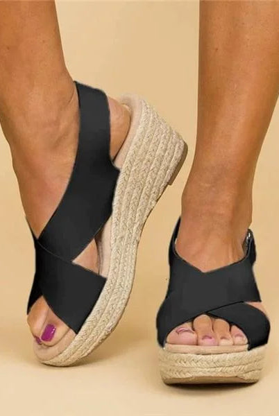 Espadryle Ortopedyczne Damskie | Klinowy Obcas, Wygoda Codziennego Noszenia