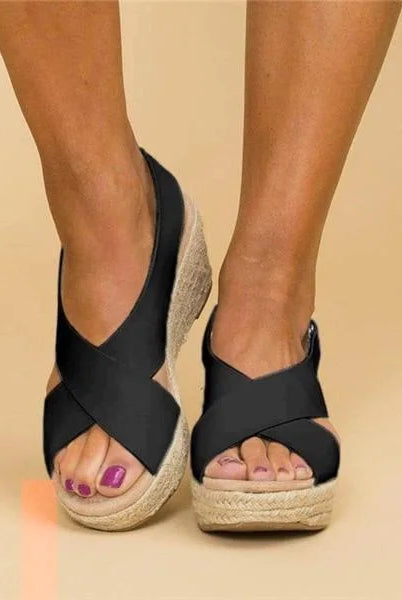Espadryle Ortopedyczne Damskie | Klinowy Obcas, Wygoda Codziennego Noszenia