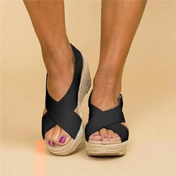 Espadryle Ortopedyczne Damskie | Klinowy Obcas, Wygoda Codziennego Noszenia