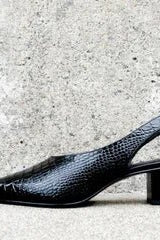 Czółenka Wintage Pointed Slingback - Blokowy obcas - vivano - warszawa