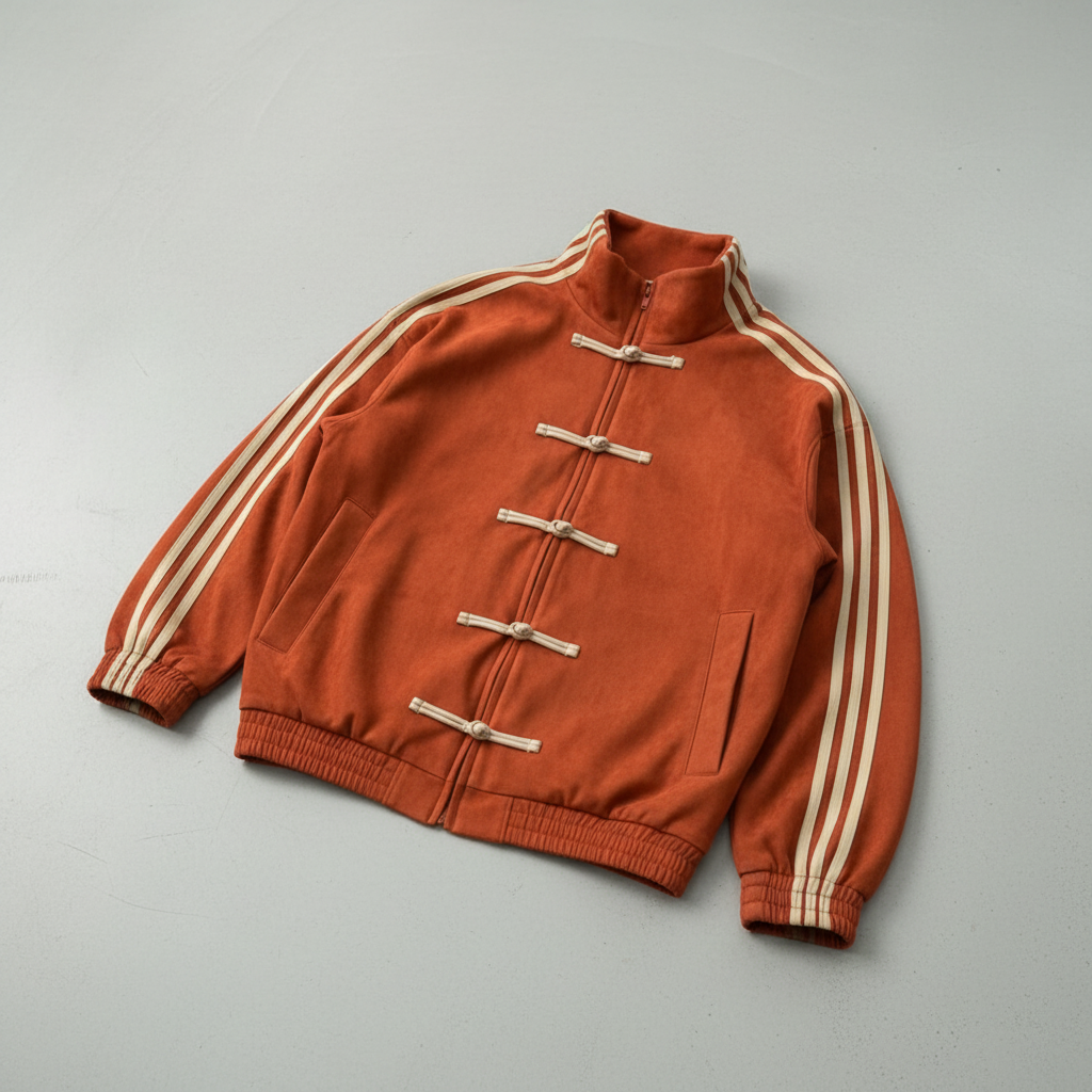 Damska bluza dresowa retro sportowa z guzikami i kontrastującymi paskami
