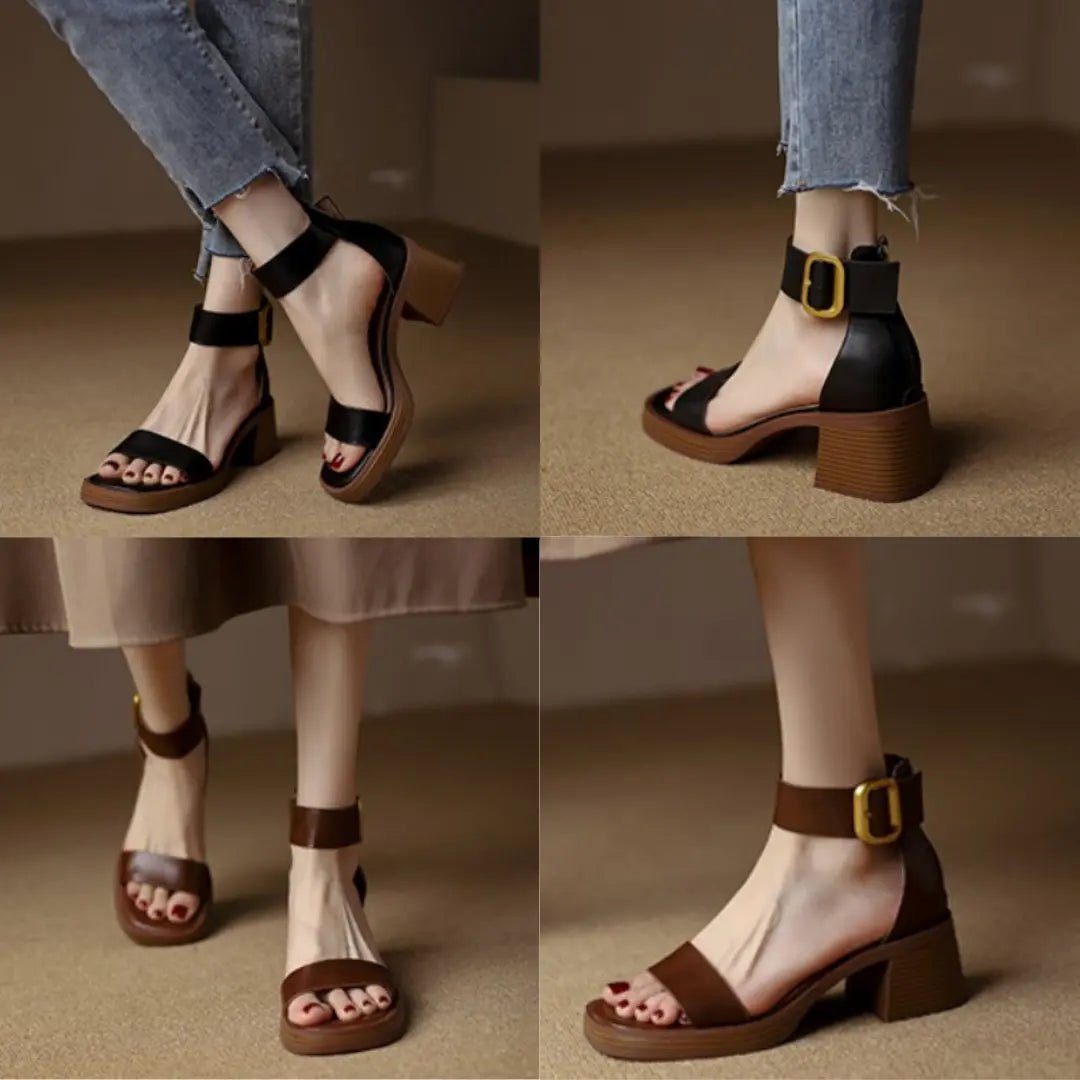 DAISY - Eleganckie Sandały na Obcasie - Komfort i Styl - vivano - warszawa