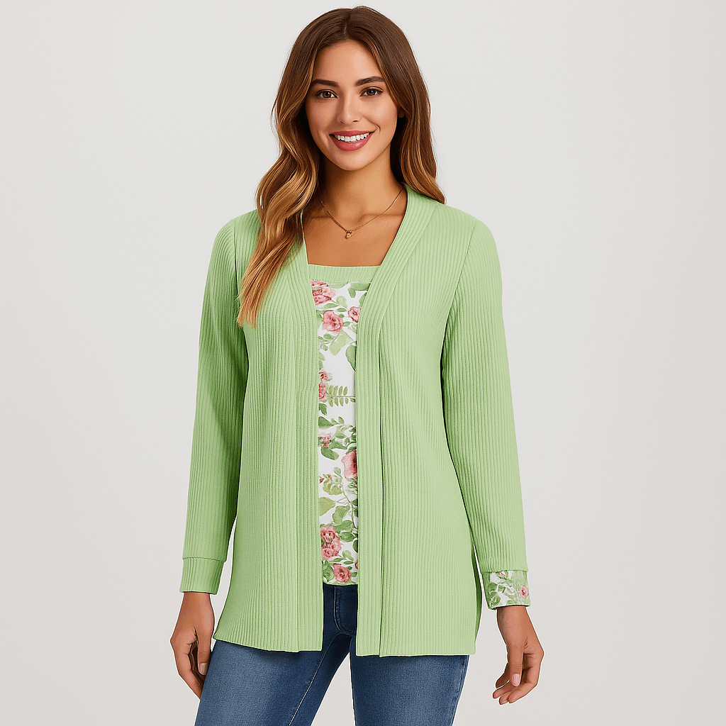 Dame Komfortabel Strikket Cardigan - Miękki - Stylowy - Ciepły - Blød & Varm - vivano - warszawa