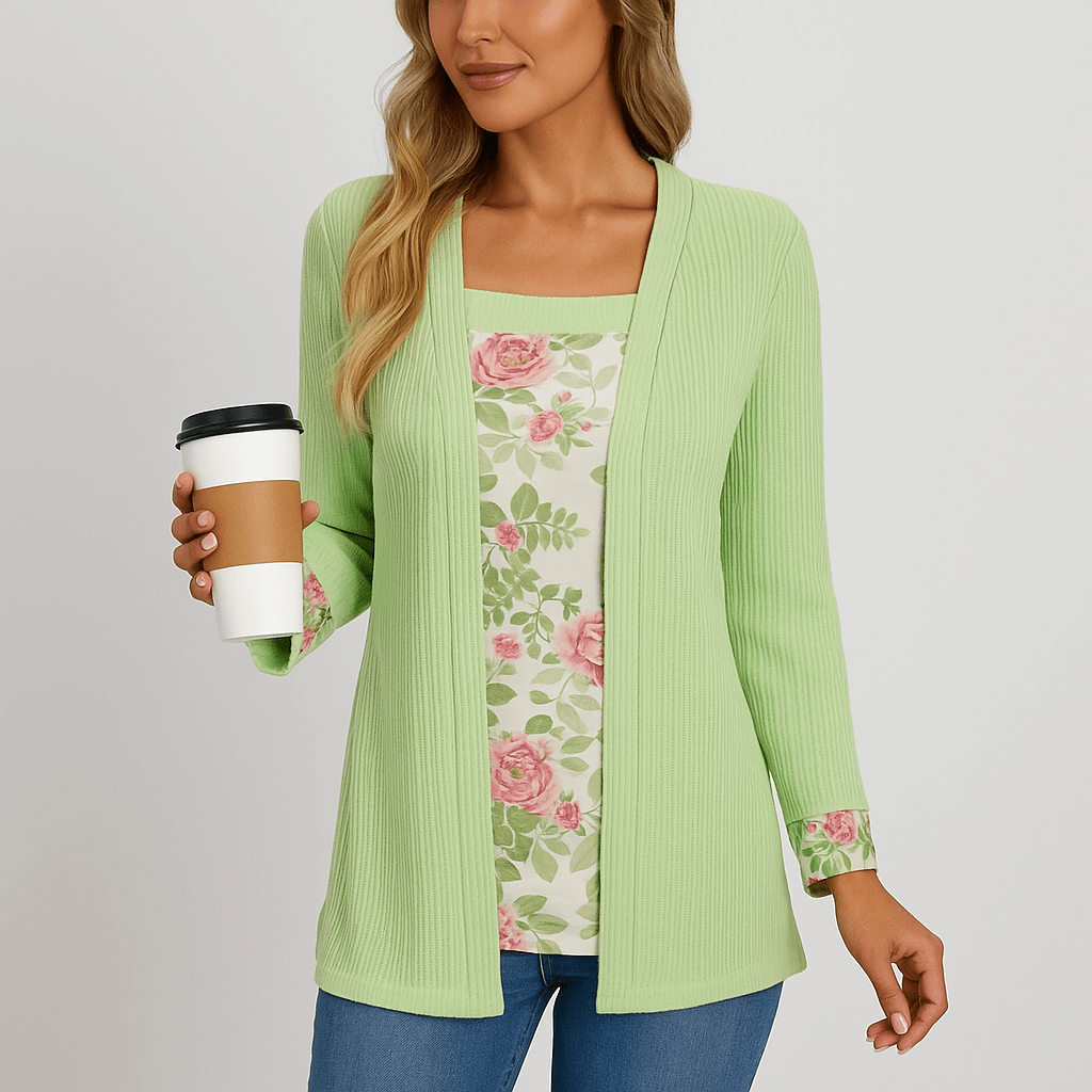 Dame Komfortabel Strikket Cardigan - Miękki - Stylowy - Ciepły - Blød & Varm - vivano - warszawa