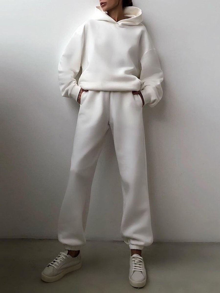 Komplet damski | Bluza z kapturem, spodnie joggingowe | Wygodny