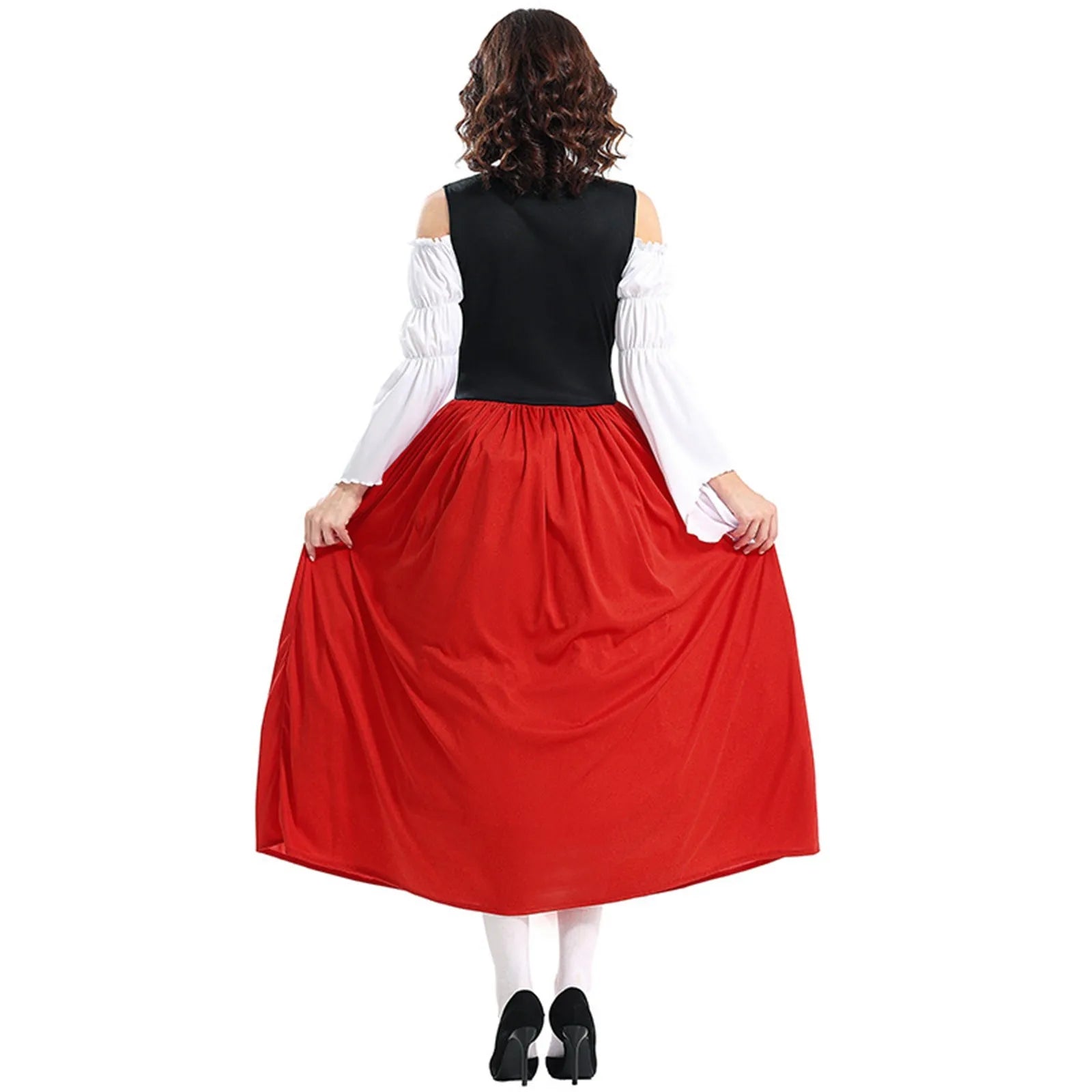 Damska Długa Sukienka Dirndl na Oktoberfest - Lekki Materiał - Tradycyjny Design - vivano - warszawa