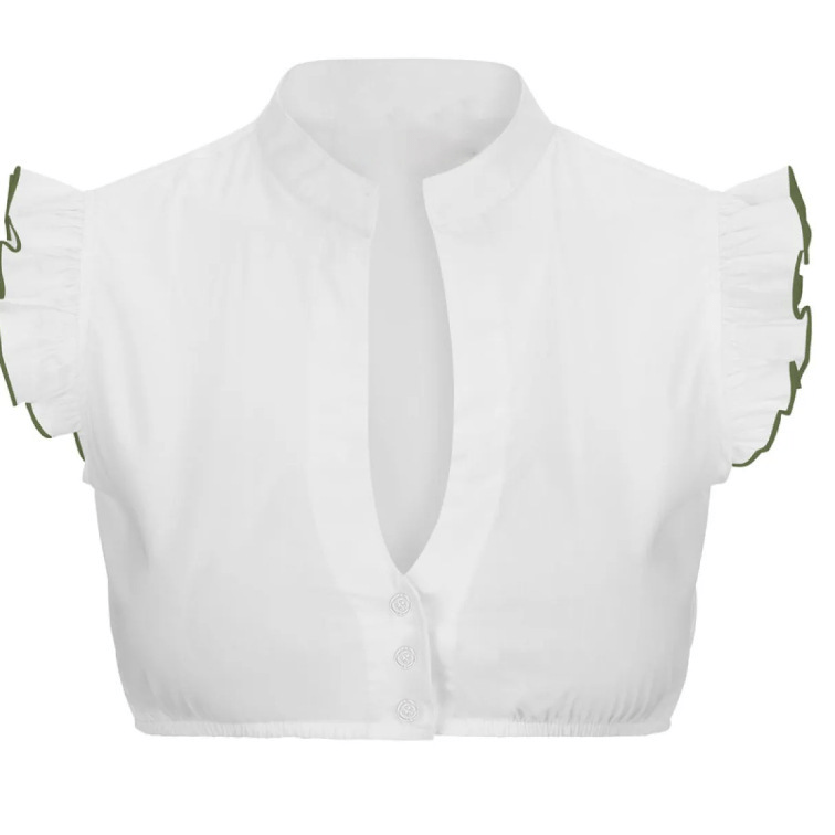 Damska Krótki Rękaw Dirndlbluse - Wysokiej Jakości Bawełna - Gotowa na Oktoberfest - vivano - warszawa