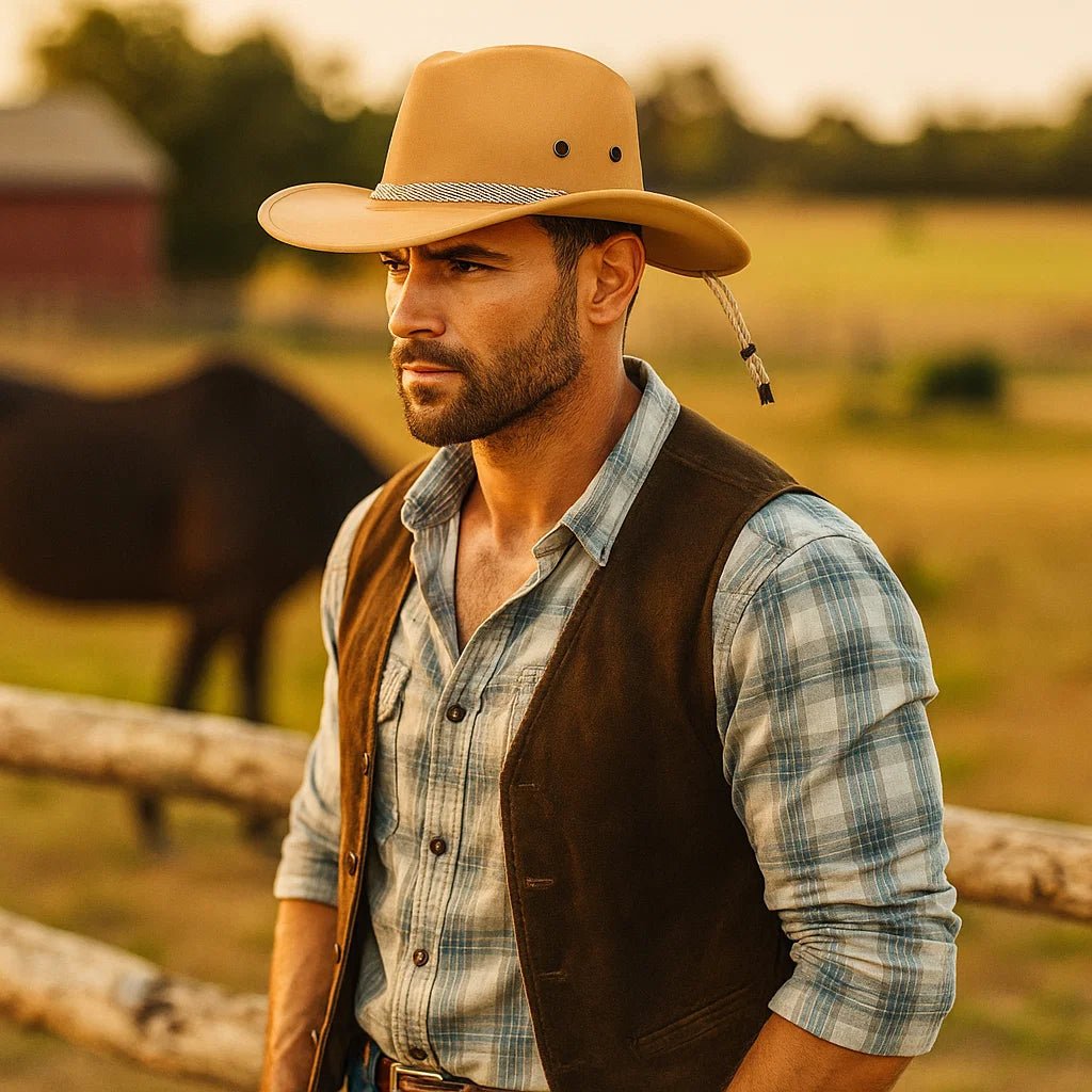 Damski kapelusz kowbojski zamszowy - vivano - warszawa