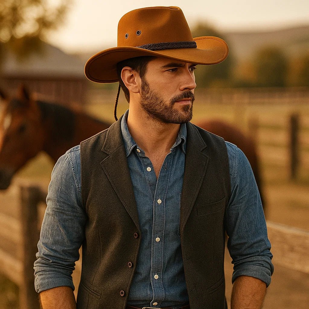 Damski kapelusz kowbojski zamszowy - vivano - warszawa