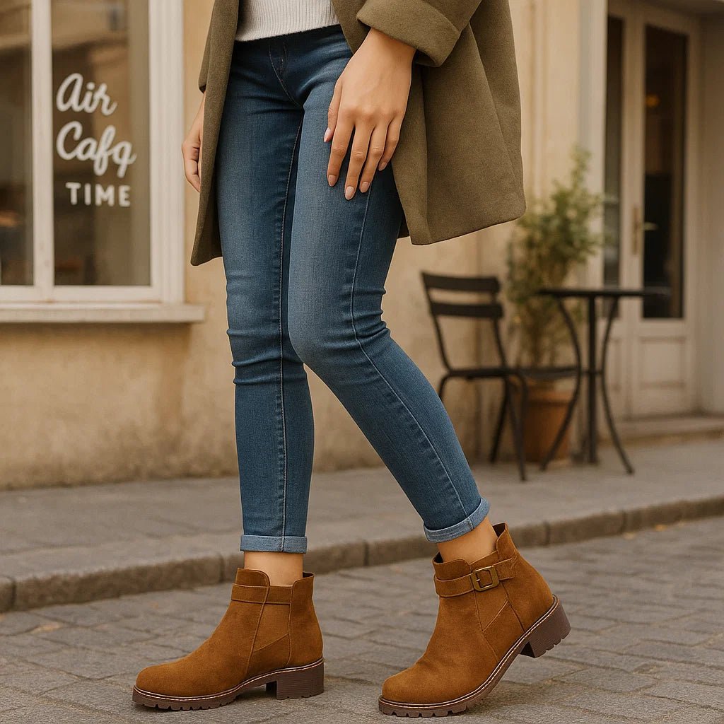 Damskie Botki na Obcasie z Elastyczną Wstawką - vivano - warszawa