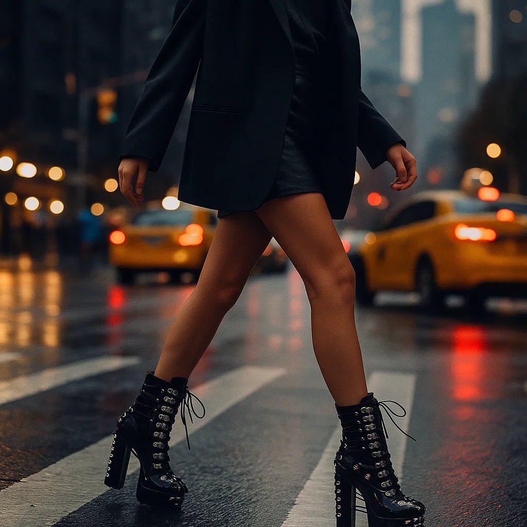 Damskie Botki na Sznurowadła - Wysoki Komfort - Styl - Trwałość - vivano - warszawa