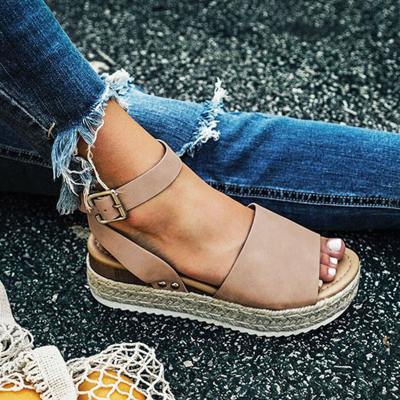 Damskie Espadryle Sandały - Koturnie z Paskiem Livia - vivano - warszawa