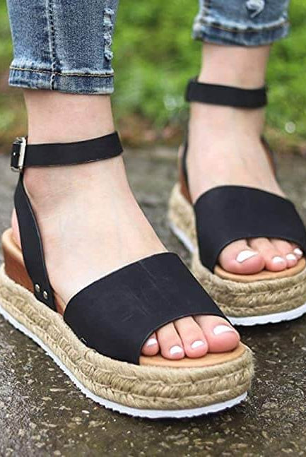 Damskie Espadryle Sandały - Koturnie z Paskiem Livia - vivano - warszawa