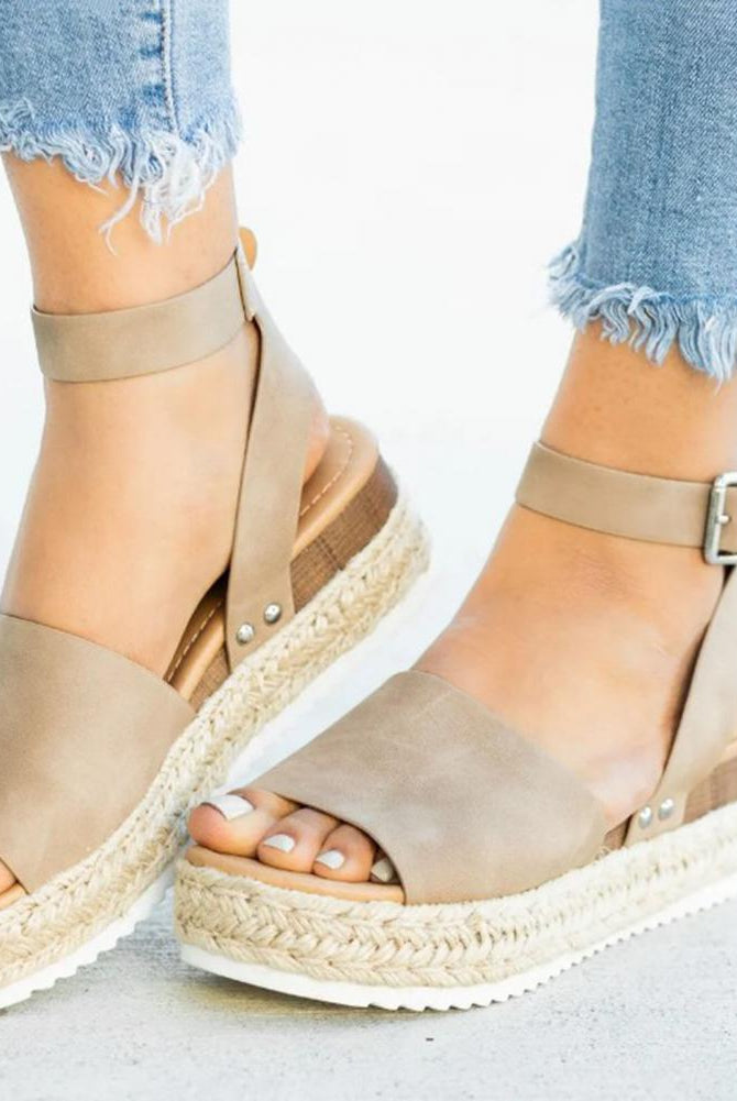 Damskie Espadryle Sandały - Koturnie z Paskiem Livia - vivano - warszawa