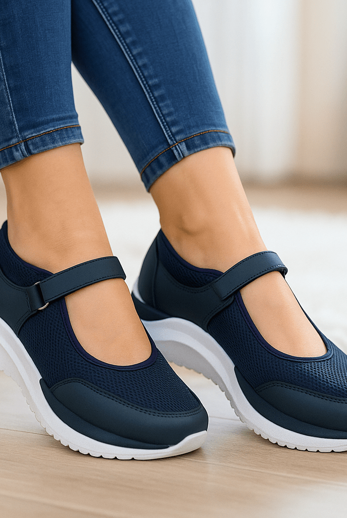 Damskie ortopedyczne buty sportowe z paskiem - vivano - warszawa
