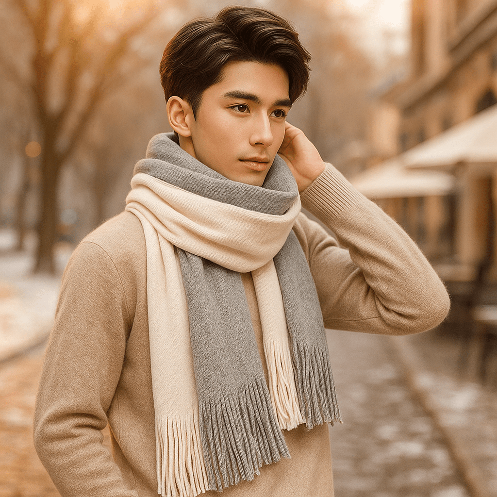 Długo i Elegancka Szal w Kaszmirze – Miękkość i Styl Zimy