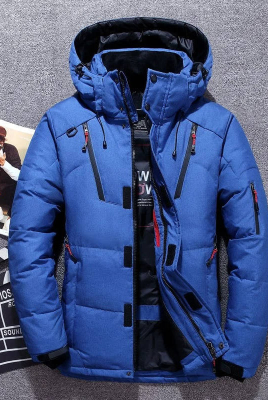 Parka zimowa męska | Wodoodporna, wiatroszczelna | Puch kaczki