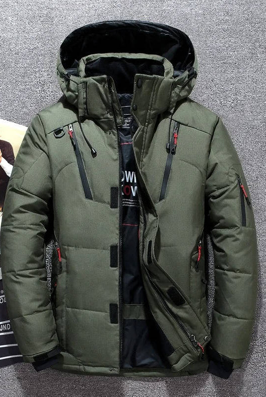 Parka zimowa męska | Wodoodporna, wiatroszczelna | Puch kaczki
