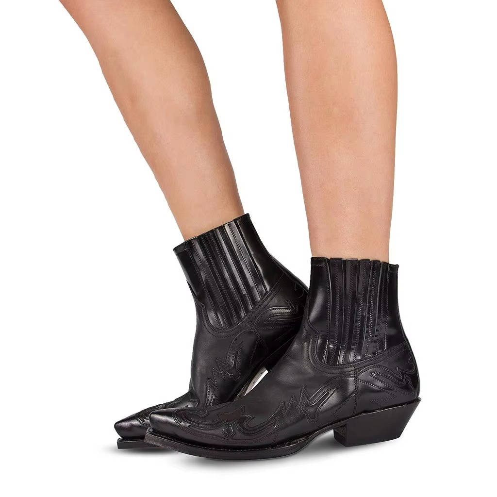 Buty Kowbojskie Damskie | Szpiczasty Nosek, Skóra PU