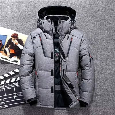Parka zimowa męska | Wodoodporna, wiatroszczelna | Puch kaczki