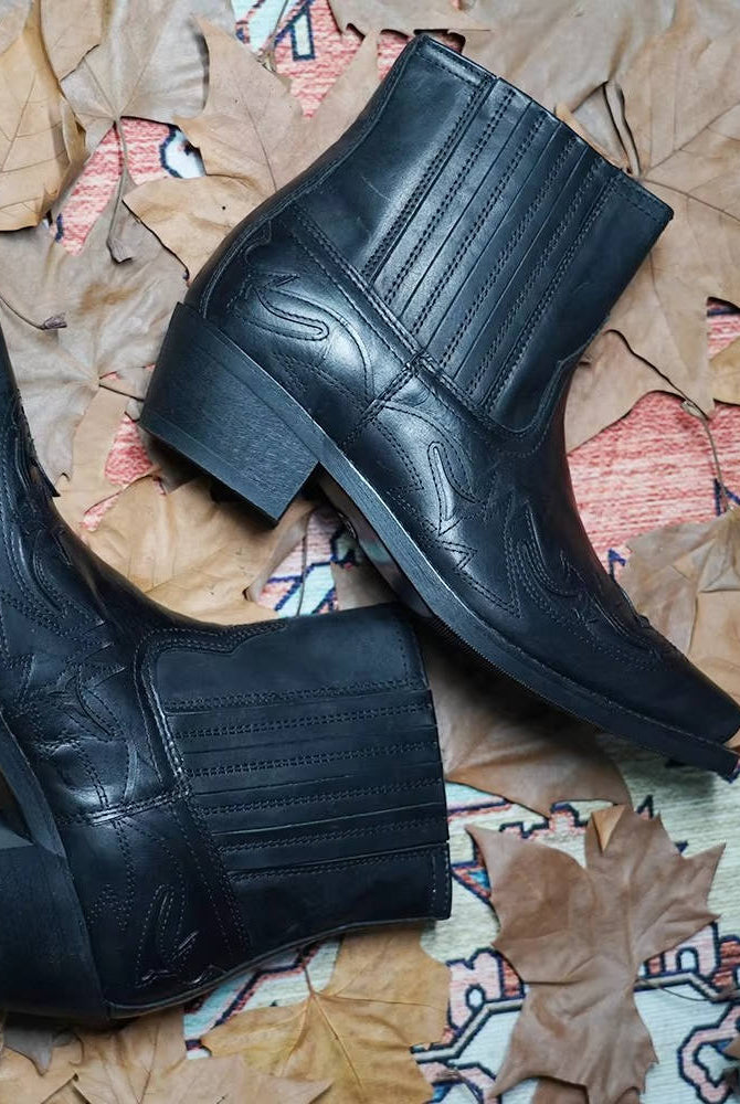 Buty Kowbojskie Damskie | Szpiczasty Nosek, Skóra PU