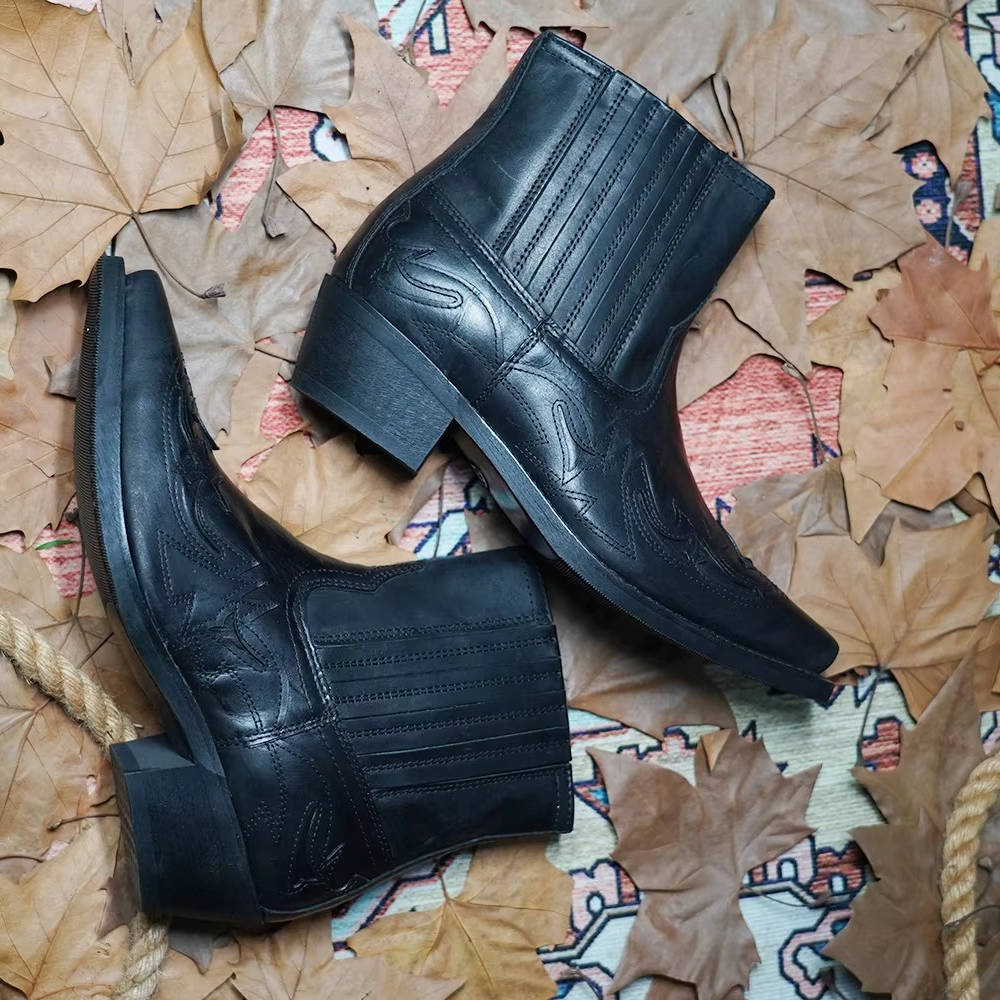 Buty Kowbojskie Damskie | Szpiczasty Nosek, Skóra PU