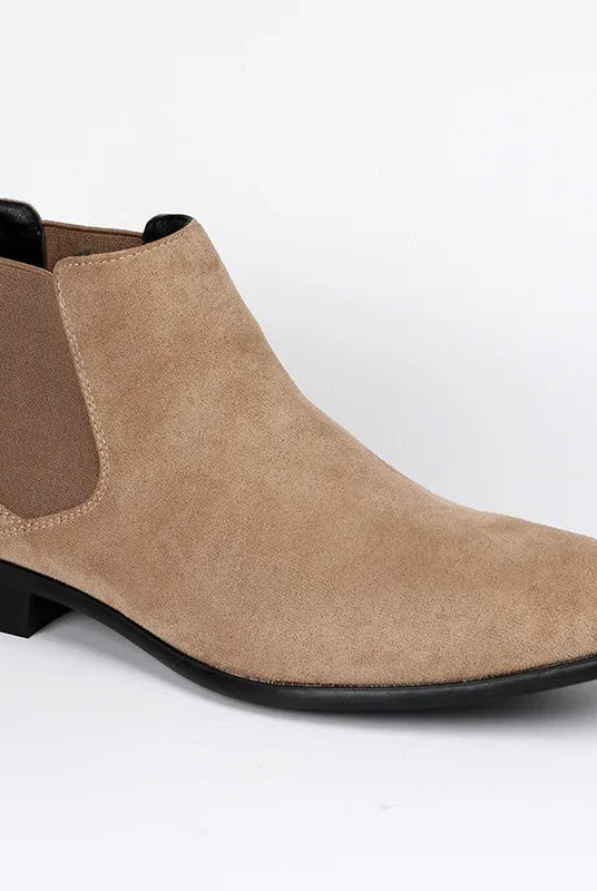 Męskie botki Chelsea - wydłużony nosek - elegancki design - zamek