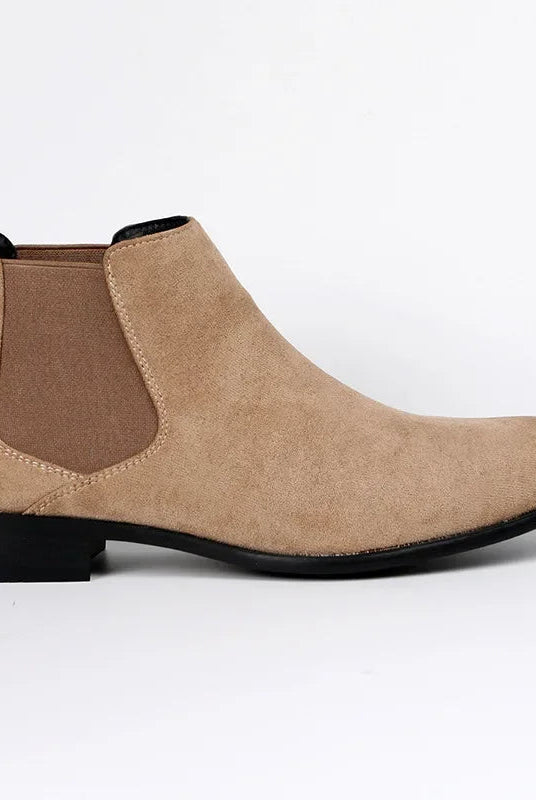 Męskie botki Chelsea - wydłużony nosek - elegancki design - zamek