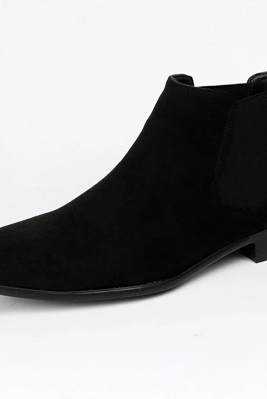 Męskie botki Chelsea - wydłużony nosek - elegancki design - zamek