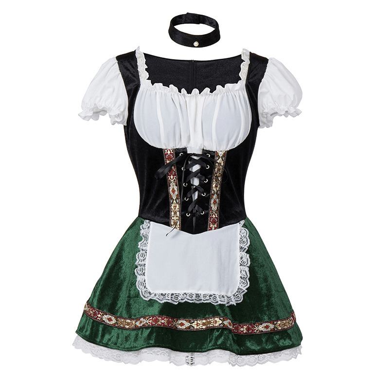 Elegancka Mini Dirndl Sukienka - Wysokiej Jakości Materiał - Oktoberfest Trachten - vivano - warszawa