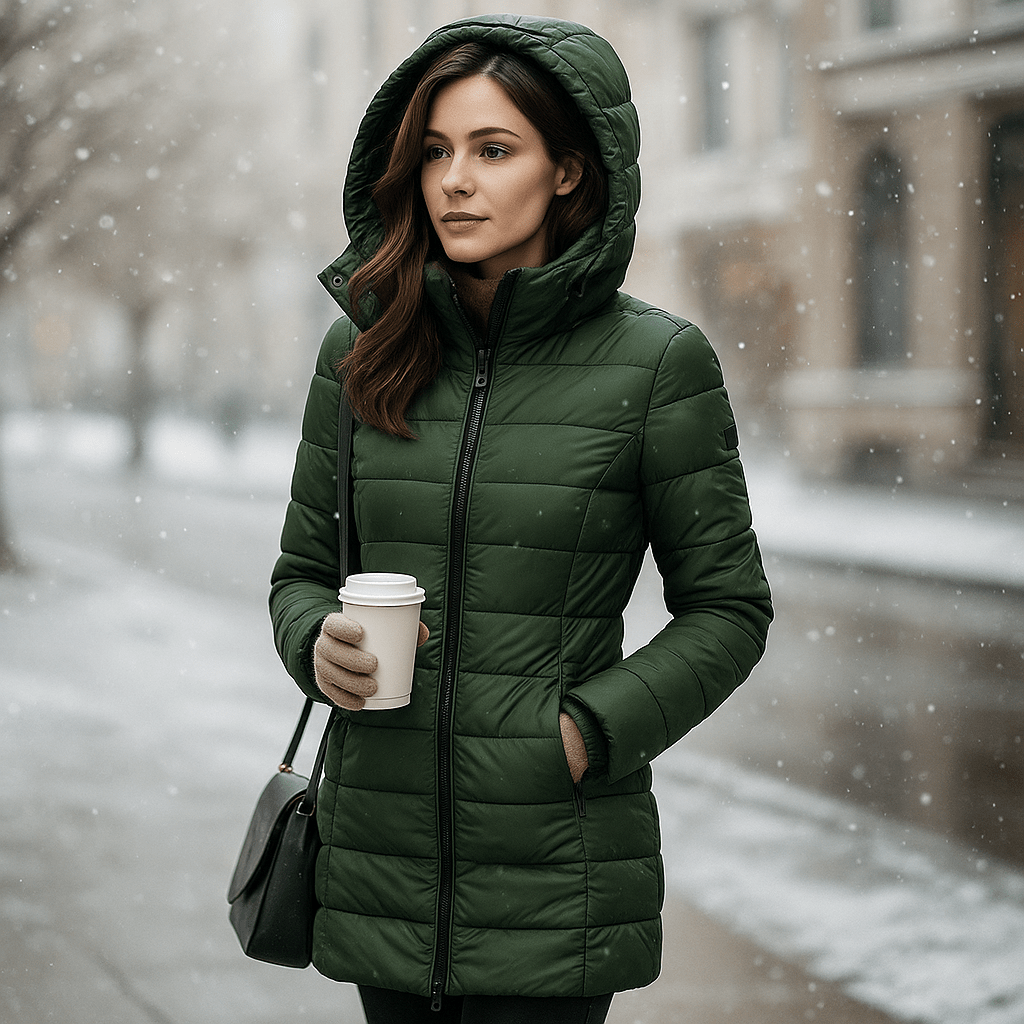 Elisa – Długa Damska Kurtka Puchowa - vivano - warszawa