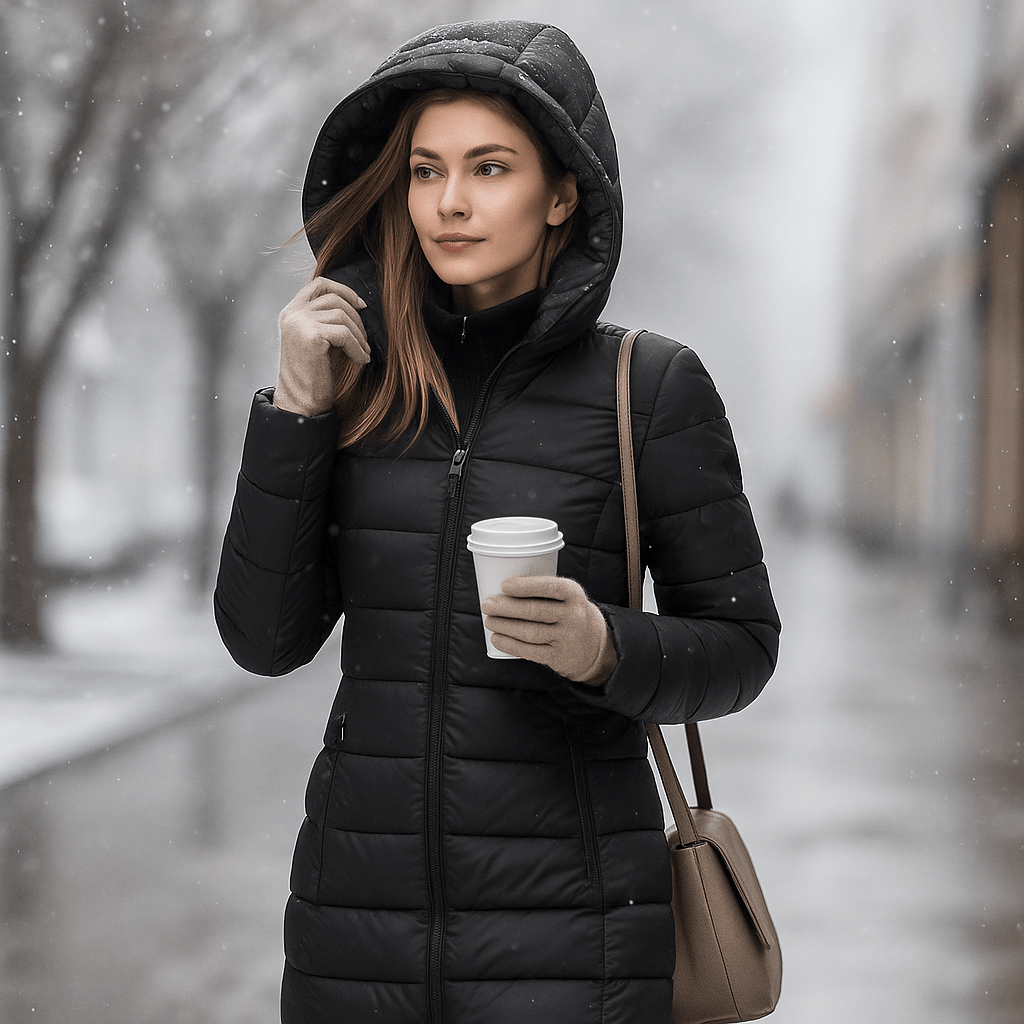 Elisa – Długa Damska Kurtka Puchowa - vivano - warszawa