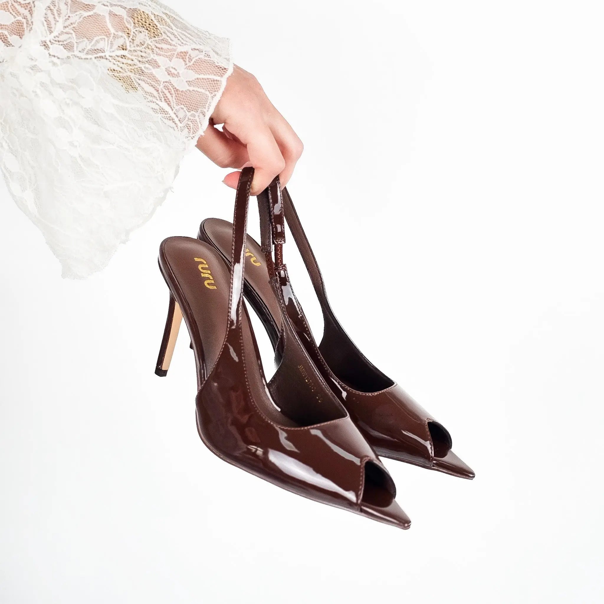 Elisabetta - Sandały na Obcasie z Otwartym Nosem - Moda Damska - vivano - warszawa