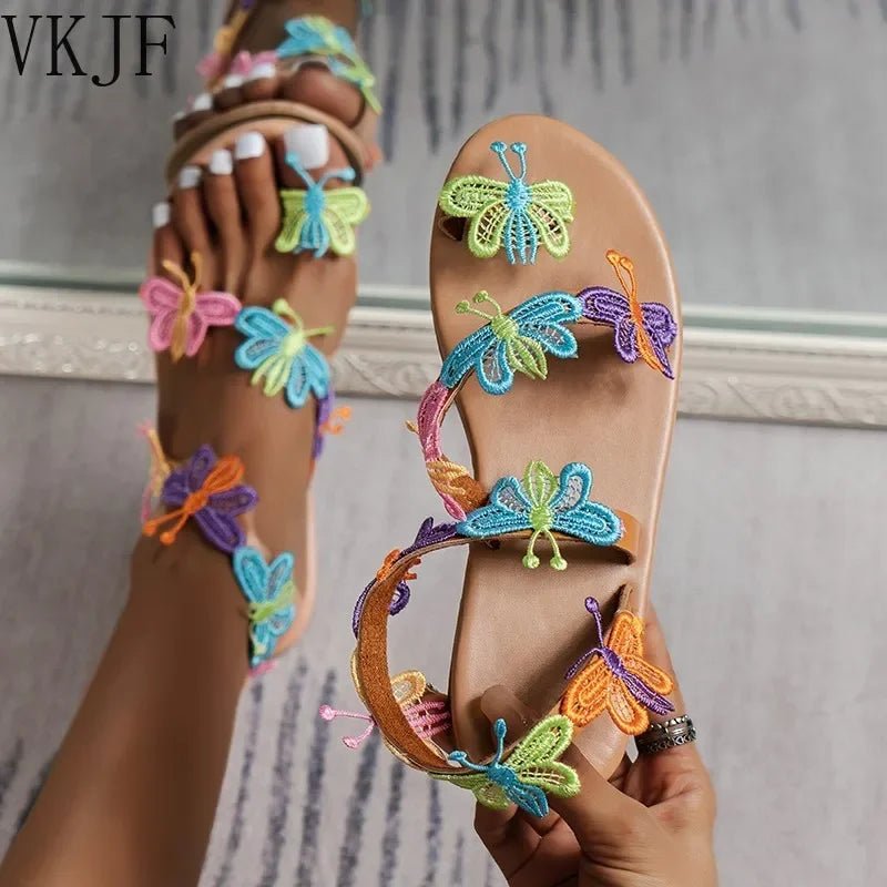 Emma - Luksusowe i wygodne letnie sandały damskie w motyle - vivano - warszawa