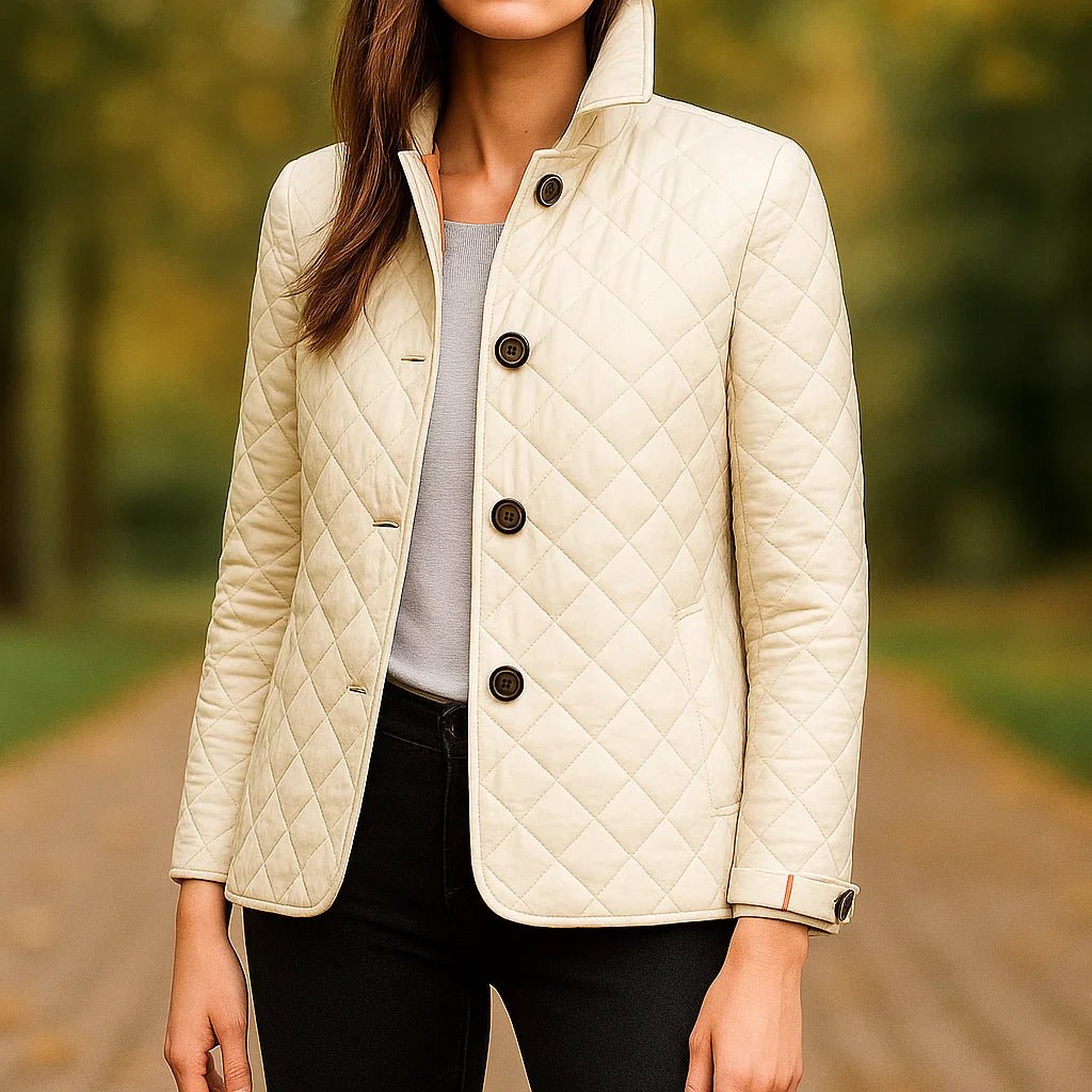 Evelyn - Jedwabna i bawełniana kurtka damska - Lekka i elegancka - vivano - warszawa