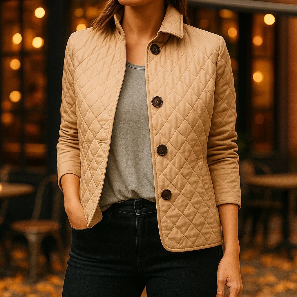 Evelyn - Jedwabna i bawełniana kurtka damska - Lekka i elegancka - vivano - warszawa